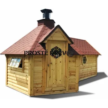 Zahradní domek Nordic wood Zahradní grilovací domek se saunou v přístavku Ull 9,2 Plus