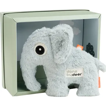 Houpací kůň Dárkový box s modrým plyšovým slonem Done by Deer Elphee 15 cm