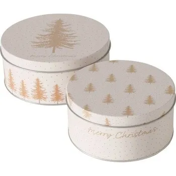 Boltze Home Sada tří skladovacích dóz PLATINA, Ø 14-16 cm