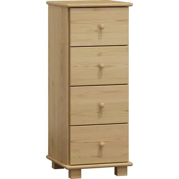Komoda Slevadoma Komoda masiv borovice se zásuvkami 4 MARIKA Barva: Bezbarvý lak, Hloubka: 42 cm