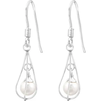 Náušnice For Silver Stříbrné náušnice Perla v Slze - Stříbro 925