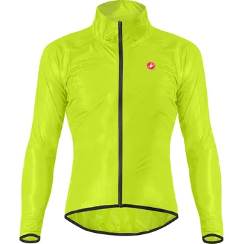 Cyklistická bunda CASTELLI bunda Squall Shell Jacket, electric lime/black, XXL