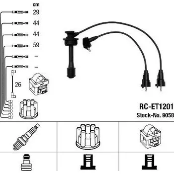Zapalovací kabel Sada kabelů pro zapalování NGK 9058