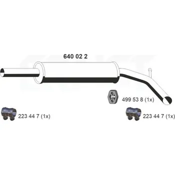 Tlumič výfuku Stredni tlumic vyfuku ERNST 640022