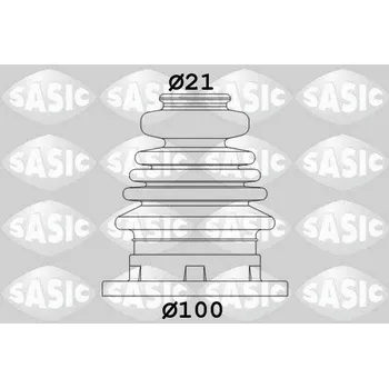 Manžeta ke kolu Sada měchů, hnací hřídel SASIC 1906002