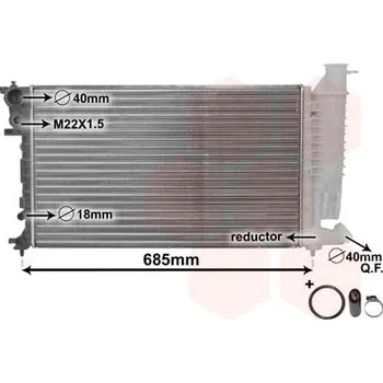 Chladič motoru Chladič, chlazení motoru VAN WEZEL 40002140