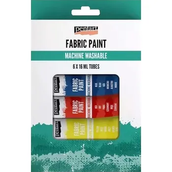 Speciální výtvarná barva pentart Barvy na textil sada (6x16ml)