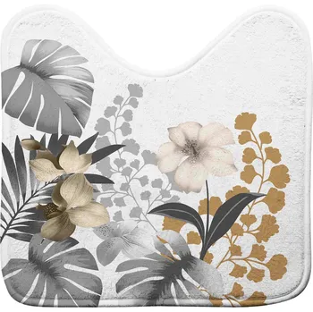 Koupelnová předložka Douceur d'intérieur WC předložka s květinovým vzorem, KELLY, 45 x 45 cm