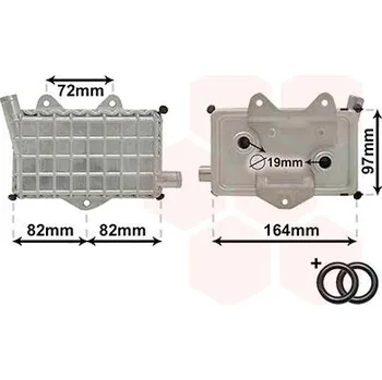 Chladič motoru Olejový chladič, motorový olej VAN WEZEL 30003294
