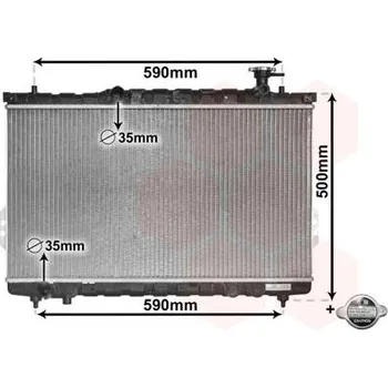 Motor automobilu Chladič, chlazení motoru VAN WEZEL 82002109