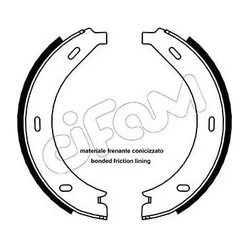 Lanko parkovací brzdy Sada brzdových čelistí, parkovací brzda CIFAM 153-236