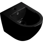 CERANO - Bidet závěsný Verde - černá lesklá - 36x37x49 cm
