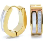 Ocelové náušnice s perletí Cresswell - Zlatá