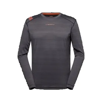 Pánské oblečení La Sportiva TOUR LONG SLEEVE Men Carbon/Cherry Tomato šedá XXL