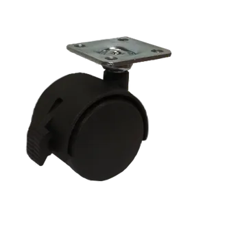 40mm kolečko-s brzdou (plotýnka)-černé