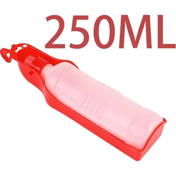 Miska pro psa Cestovní láhev na vodu pro psy | Skládací přenosná miska pro domácí mazlíčky - červená 250ml