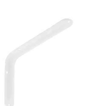 Nábytkové kování WWPW 250 konzole zesílená úzkým prolisem 180x250 bílá (10 ks)