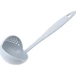 dlouhá polévková lžíce s děrovanou částí | kuchyňské doplňky, plastová lžíce - modrý