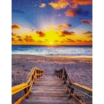 Diamantové malování Diamantové malování 5D 30x40 cm Pláž
