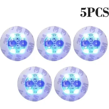 Party dekorace Svítící LED nálepky na láhve pro party a dekorace | svítící doplněk na oslavu | - modrá 5ks,6,0 cm