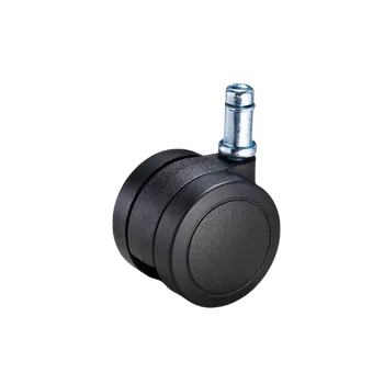 50mm PU kolečko, černé, bez brzdy, 11mm čep, zúžený krk