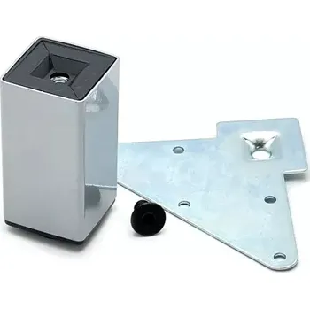 Nábytkové kování Nábytková nožka DIEGO 50x50, šedá 150 mm