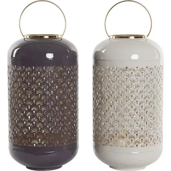 Svíčka Svícen DKD Home Decor Aluminium Lakování (24 x 24 x 57 cm) (2 kusů)