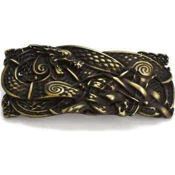 Spona do vlasů - drak Dragon - Hnědá