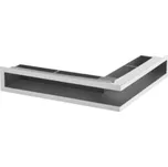 Karl ventilační otvor s montážním rámem - rohový, 300 x 500 x 100mm - nerez