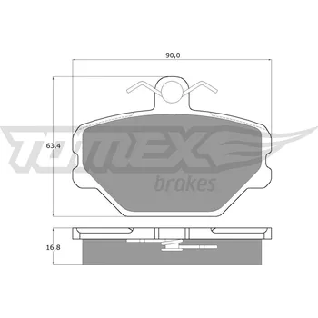 Brzdová destička Sada brzdových destiček, kotoučová brzda TOMEX Brakes TX 10-39