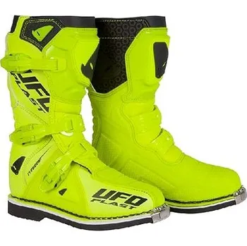 Moto obuv UFO BO011-DFLU - TYPHOON žluté dětské off-road boty 36