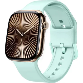 Ostatní příslušenství k chytrým hodinkám VSECHNONAMOBIL 87665 SILICONE Vyměnitelný řemínek pro Apple Watch 10 / 11 46mm mentolový