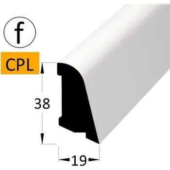 Podlahová lišta Vzorek - podlahová soklová lišta 38*19 fólie bílá V-ZO3960