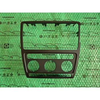 Originální díl Škoda krytka spínačů (rámeček autorádia) Škoda Octavia II (1Z) před FL digitální klimatizace + příprava pro telefon 1Z0858069E 9B9