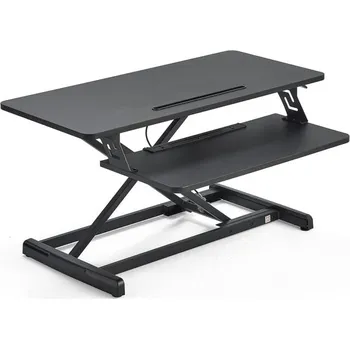 Psací stůl Výškově nastavitelný podstavec pod monitor READY, 880x400 mm, černý