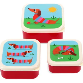 Svačinový box Dětský svačinový box 3 ks Sausage Dog – Rex London ID_1674812