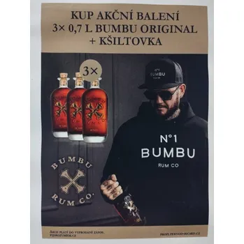Rum Bumbu 40% 3 x 0,7 l + kšiltovka