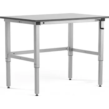 Dílenský stůl Výškově nastavitelný pracovní stůl MOTION, manuální, 1200x800 mm, 150 kg, šedá