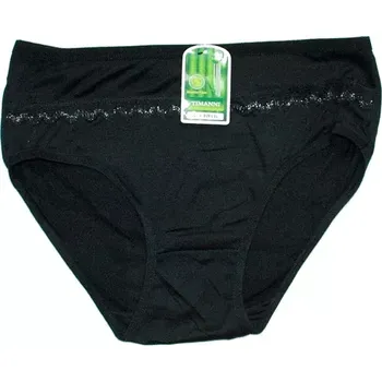 Bambusové dámské kalhotky s krajkou 2704 černé 605/4