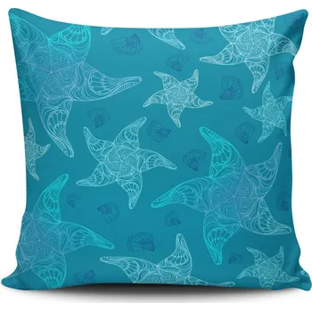 Povlečení ASIR Povlak na polštář NKLF-394 modrý s mořskými hvězdami