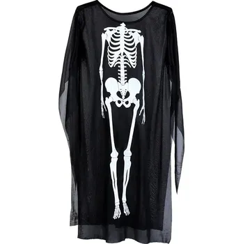 Karnevalový kostým Verk 26031 Coco plášť s kostrou černý/bílý 120 cm