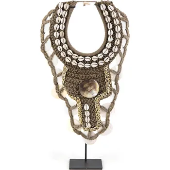 Náhrdelník Malvarosa Designový hnědý náhrdelník s mušlemi 60cm