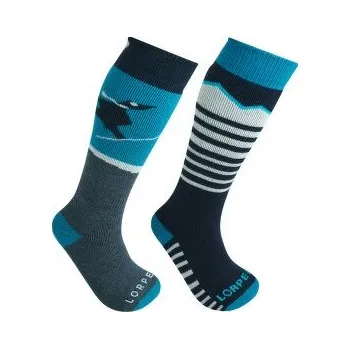Dětské termo ponožky Lorpen T1 MERINO KIDS SKI 2PACK ECO BLUE modrá 23-26 EU
