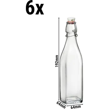 Sklenice G.Gastro (1 Kusů) Skleněná láhev Bormioli Rocco - DUBLIN - s otočnou zátkou - 250 ml