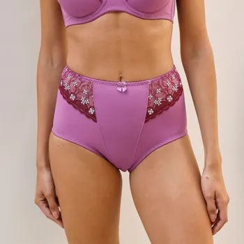 Kalhotky Blancheporte Stahující kalhotky Caminata zn. Confidence Lingerie® z mikrovlákna s výšivkou purpurová 42/44