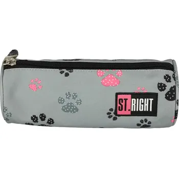 Penál Penál tuba ST.RIGHT šedý s tlapkami