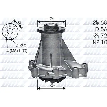 Chladič motoru Vodní čerpadlo, chlazení motoru DOLZ M276