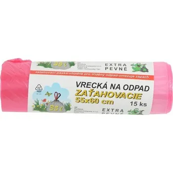 Pytle na odpadky Sáčky do koše - zatahovací - 35 litrů - 15 ks - SKZ-0001