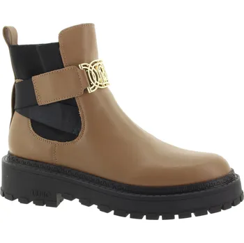 Dámské kozačky LIU JO Dámský hnědý kožený kotník SF4109PX241S3432-20-265 Velikost 38