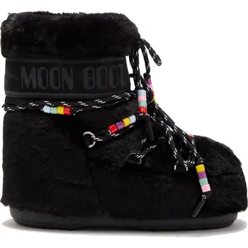 Dámská zimní obuv Dámské boty Moon Boot Icon LOW Faux Fur Beads-N001 Black